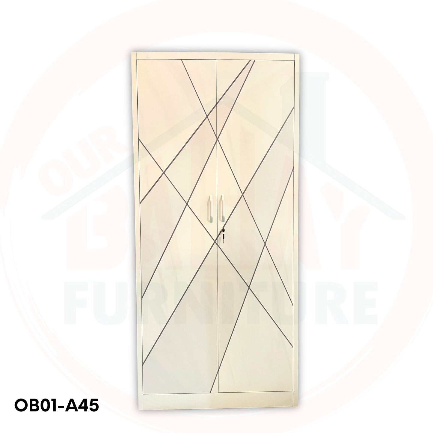 OB01-A45 Metal Steel Cabinet / Wardrobe | 2 Swing Door
