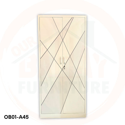 OB01-A45 Metal Steel Cabinet / Wardrobe | 2 Swing Door