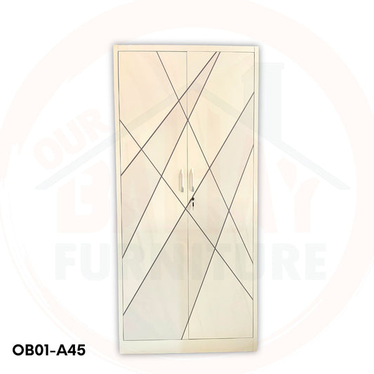 OB01-A45 Metal Steel Cabinet / Wardrobe | 2 Swing Door