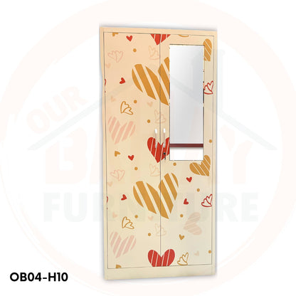 OB04-H10 Metal Steel Cabinet / Wardrobe | 2 Swing Door
