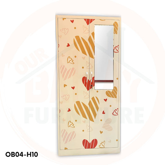 OB04-H10 Metal Steel Cabinet / Wardrobe | 2 Swing Door