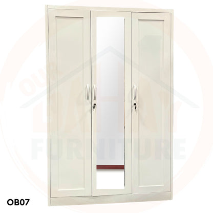 OB07 Metal Steel Cabinet / Wardrobe | 3 Swing Door