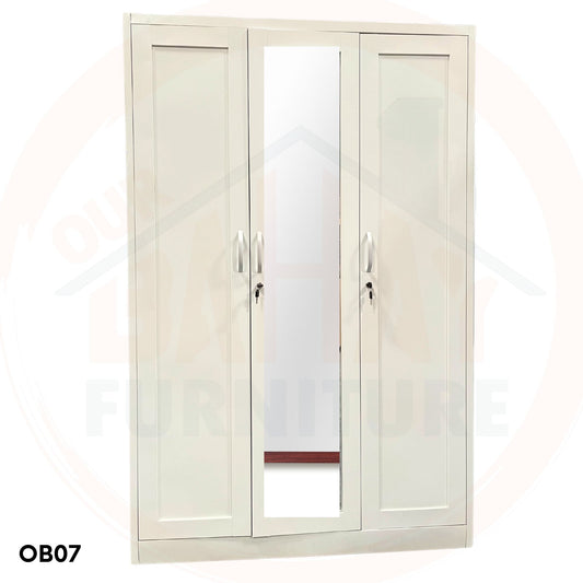OB07 Metal Steel Cabinet / Wardrobe | 3 Swing Door