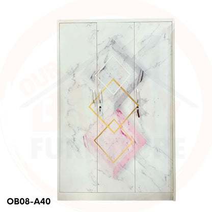 OB08-A40 Metal Steel Cabinet / Wardrobe | 3 Swing Door