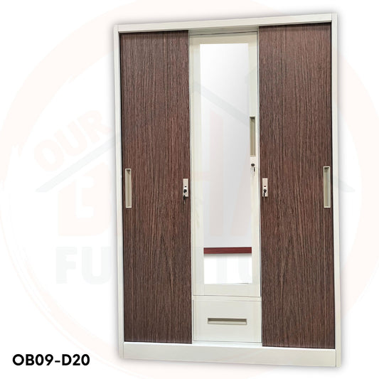 OB09-D16 Metal Steel Cabinet / Wardrobe | 3 Sliding Door