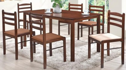 DS-148SQ 6-Seater Dining Set | Malaysian Wood